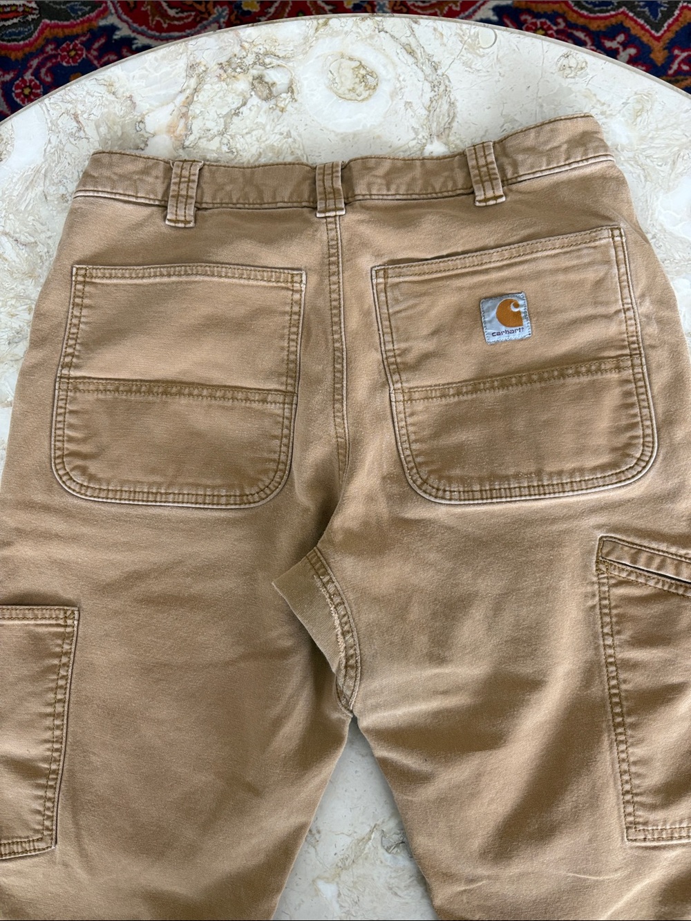 Carhartt Double Knee Relaxed Fit Work Pants – 32x30 – Tan/Khaki – Rugged Utility - Picture 6 of 13